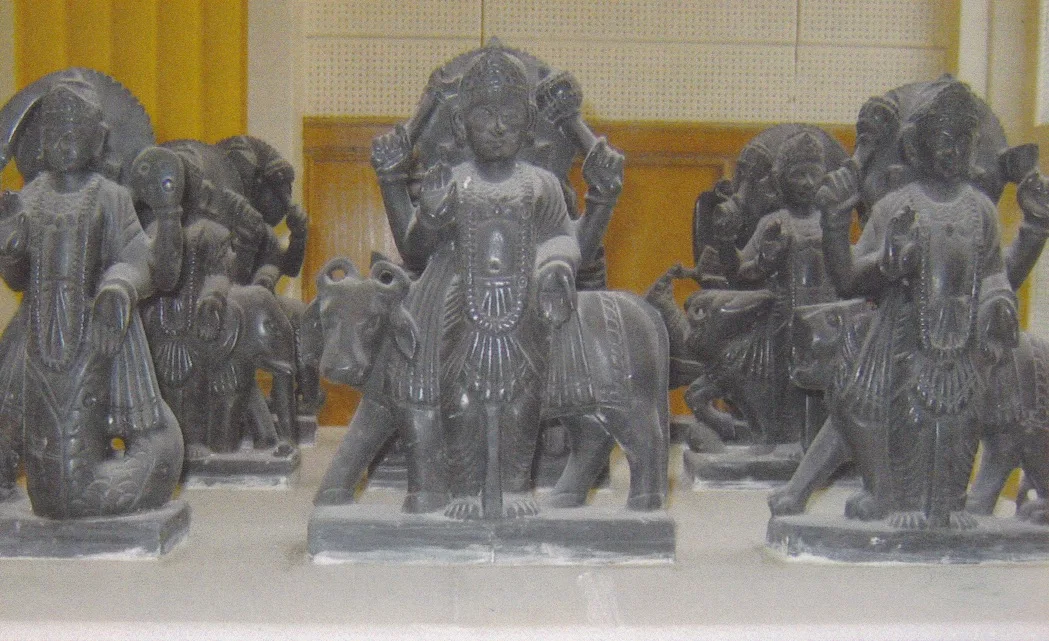 The murti of Nav Graha at Hindu Mandir Glasgow